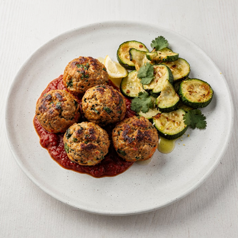 Albóndigas de Pavo con Salsa de Tomate Asado