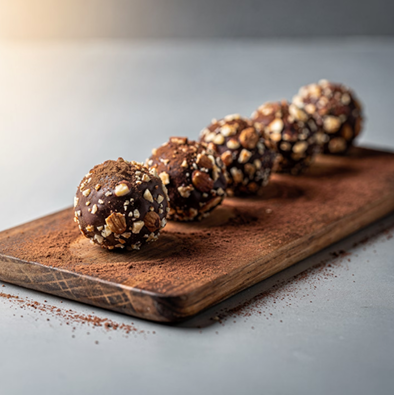 Trufas de Cacao, Dátiles y Almendras